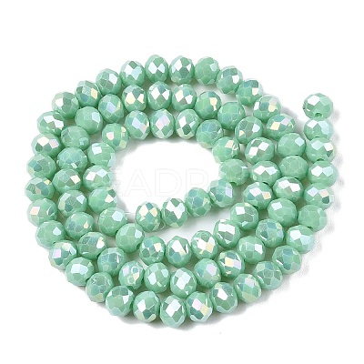 Electroplate Glass Beads Strands EGLA-A044-P6mm-B14-1