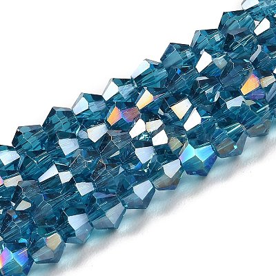 Transparent Electroplate Glass Beads Strands LS-GLAA-F029-4mm-A01-1