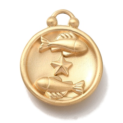 PVD Vacuum Plating 304 Stainless Steel Pendants STAS-S148-30G-12-1