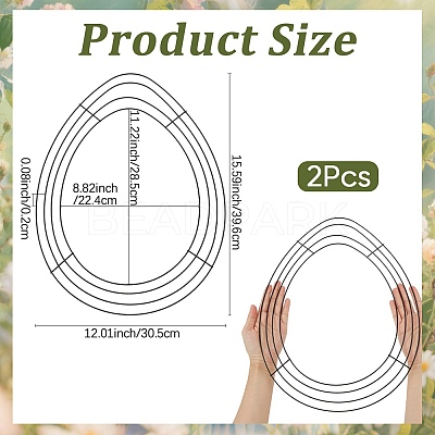 2Pcs Iron Plant Supports DIY-SP0006-98B-1