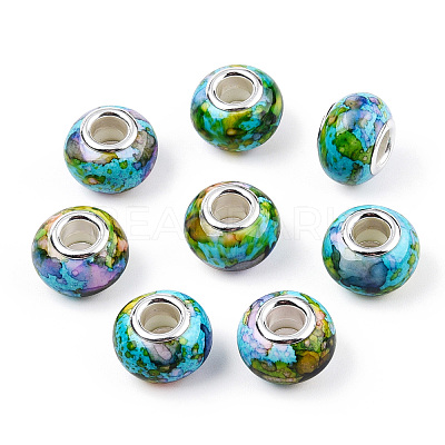 Opaque Resin European Beads RPDL-T003-09H-1