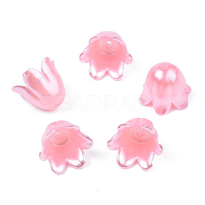 Spray Paint ABS Plastic Imitation Pearl Beads MACR-N013-001C-1