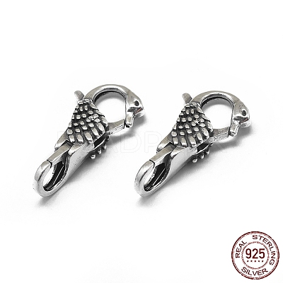 Thailand 925 Sterling Silver Lobster Claw Clasps STER-L057-007AS-1
