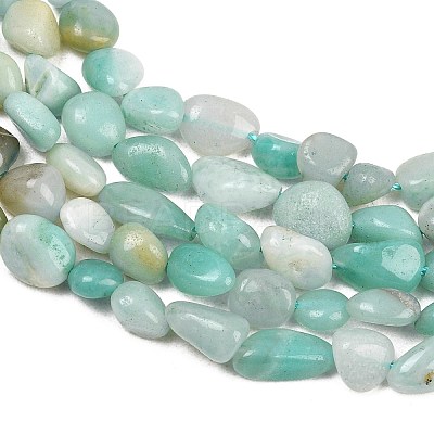 Natural Amazonite Nuggets Beads Strands G-J335-31B-1