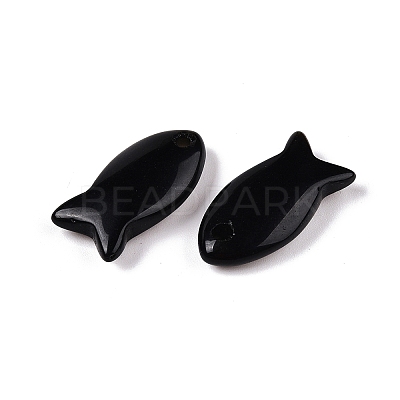 Natural Obsidian Pendants G-N342-106A-1