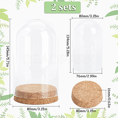 Glass Dome Cover AJEW-SC0001-62-1