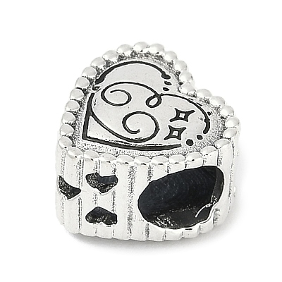 925 Sterling Silver European Beads STER-R005-02AS-04-1