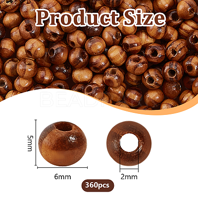 360Pcs Natural Wood Beads WOOD-OC0004-29A-1