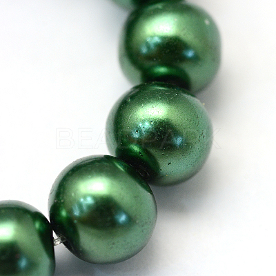 Baking Paint Pearlized Glass Pearl Round Bead Strands HY-Q330-8mm-71-1