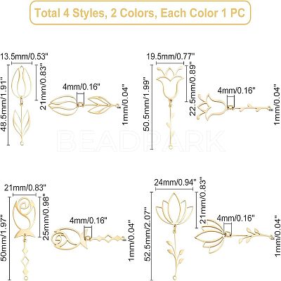8Pcs 8 Style 201 Stainless Steel Pendants STAS-UN0033-37-1