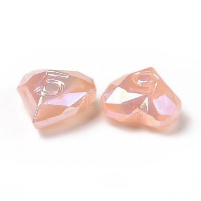 Opaque Acrylic Beads OACR-A010-08B-1