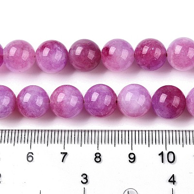 Dyed Natural White Jade Beads Strands G-T138-10mm-210-12-1