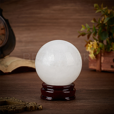 1 Set Natural Crackle Crystal Ball Display Decorations DJEW-BC0001-11-1