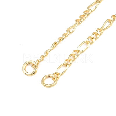 Brass Figaro Chain Bracelet Making KK-CBADBBF-06G-1