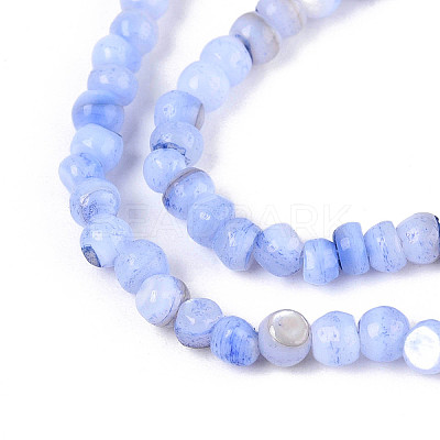 Natural Freshwater Shell Dyed Beads Strands SHEL-T020-29B-01-1