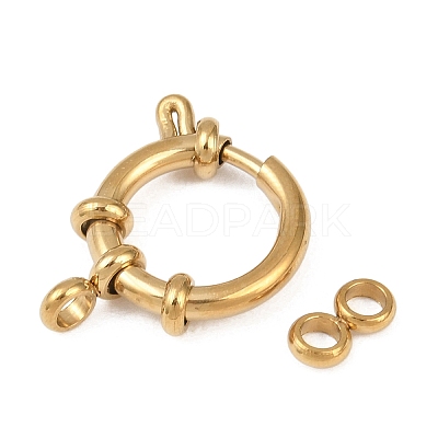304 Stainless Steel Spring Ring Clasps STAS-L310-04G-1