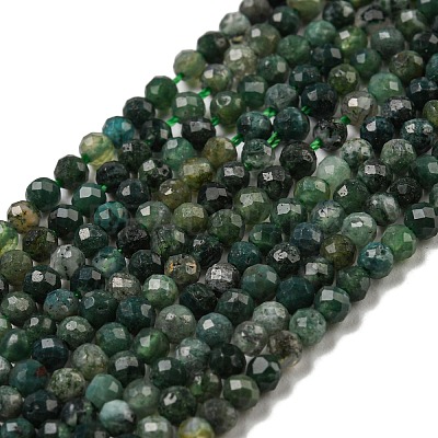 Natural Moss Agate Beads Strands X-G-K020-3mm-32-1