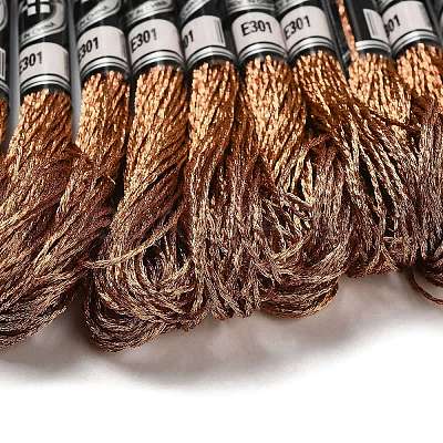 10 Skeins 12-Ply Metallic Polyester Embroidery Floss OCOR-Q057-A13-1