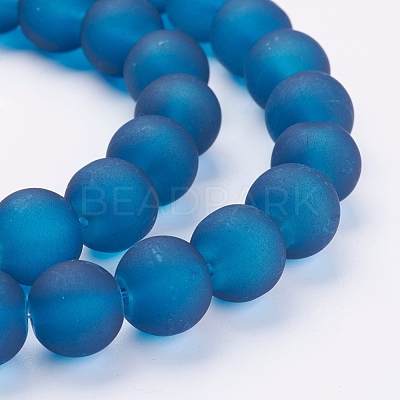 Baking Paint Transparent Glass Bead Strands GLAA-S031-10mm-31-1