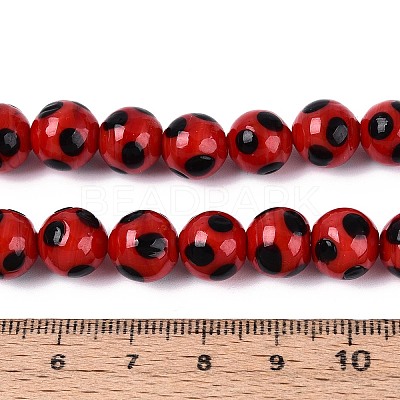 Handmade Lampwork Beads Strands LAMP-N037-02C-1