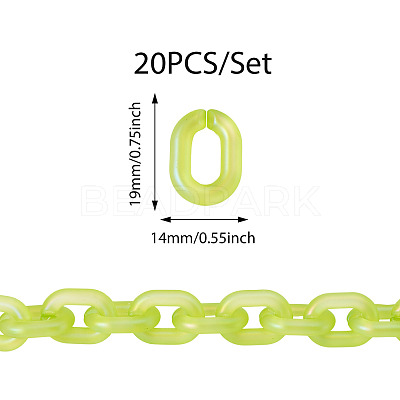 20Pcs Transparent Acrylic Quick Link Connectors OACR-TADJ0001-03G-1