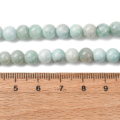 Natural Amazonite Beads Strands G-K068-03-6mmA-1