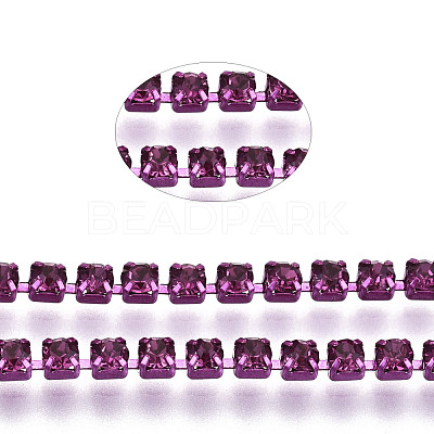 Electrophoresis Iron Rhinestone Strass Chains CHC-Q009-SS6.5-B14-1