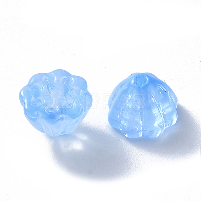 Transparent Baking Paint Glass Beads DGLA-T002-08E-1