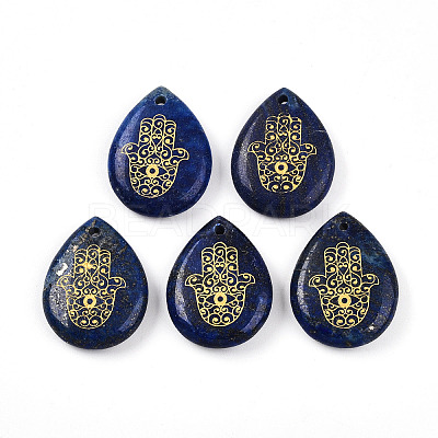 Natural Lapis Lazuli Pendants G-N345-05B-1