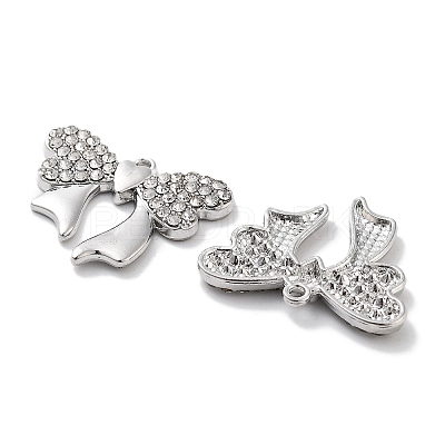 Rack Plating Alloy Rhinestone Pendants PALLOY-F311-04P-1