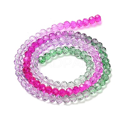 Transparent Painted Glass Beads Strands DGLA-A034-T4mm-A06-1