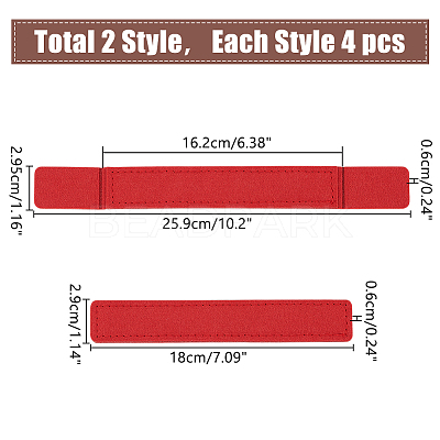 8Pcs 2 Styles Rectangle Felt Bag Base Shaper DIY-WR0004-37A-1