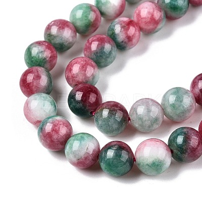 Dyed Natural White Jade Beads Strands G-T138-10mm-210-17-1