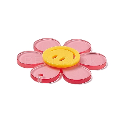 Transparent Acrylic Big Pendants OACR-P012-A03-1