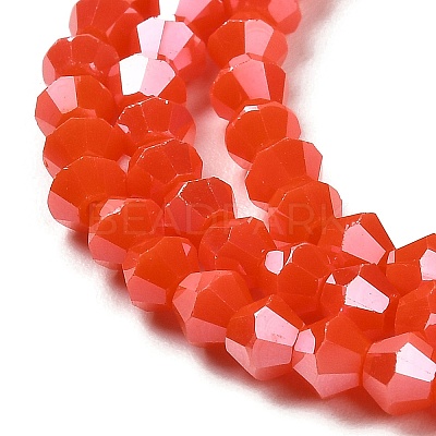 Opaque Solid Color Electroplate Glass Beads Strands EGLA-A039-P4mm-B03-1