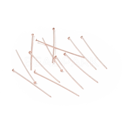 Brass Flat Head Pins KK-WH0058-03C-RG-1