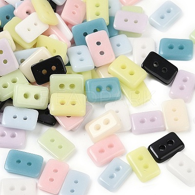 2-Hole Glass Buttons PORC-R010-06-1
