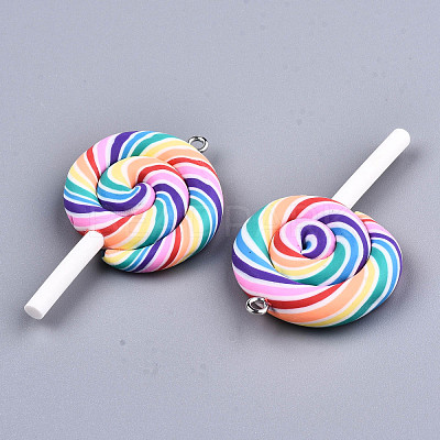 Handmade Polymer Clay Charms X-CLAY-T016-80B-1