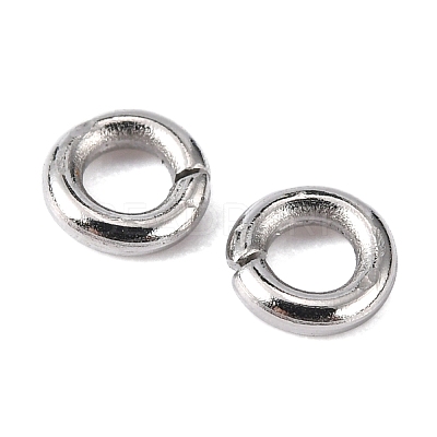 Tarnish Resistant 304 Stainless Steel Open Jump Rings X-STAS-Q186-02-4x1mm-1
