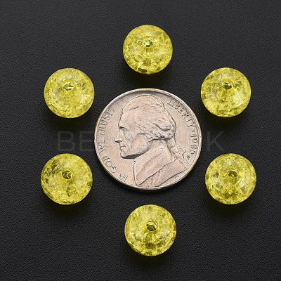 Transparent Crackle Acrylic Beads MACR-S373-66C-N16-1
