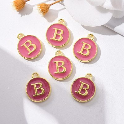 Golden Plated Alloy Enamel Charms ENAM-S118-08B-1