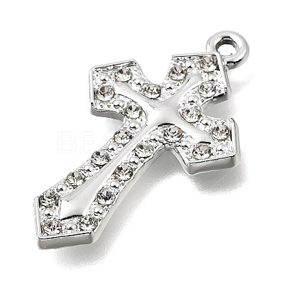 UV Plating Alloy Crystal Rhinestone Pendants RB-CBAD37D-17P-1