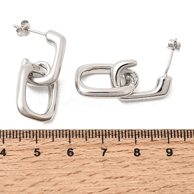Brass Stud Dangle Earrings KK-CBAB173-01P-1