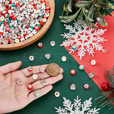 300Pcs Handmade Polymer Clay Beads FIND-ME0003-48-1