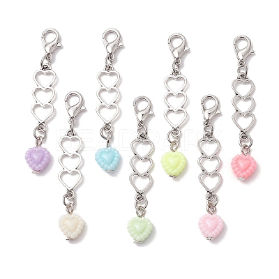 Heart Acrylic Pendant Decorations HJEW-JM01881-1