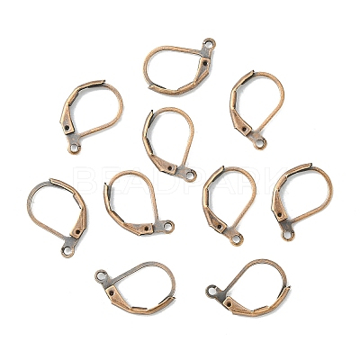 Red Copper Brass Leverback Earring Findings X-EC223-R-1
