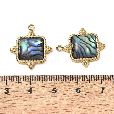 Natural Paua Shell Pendants SA-CBA11D7-26B-G-1
