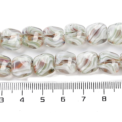 Handmade Milleflori Glass Beads Strands X-LAMP-M018-01A-03-1