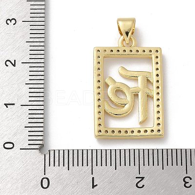 Brass Micro Pave Cubic Zirconia Pendants KK-P294-17G-02-1