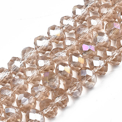Electroplate Glass Beads Strands EGLA-A034-T3mm-B24-1